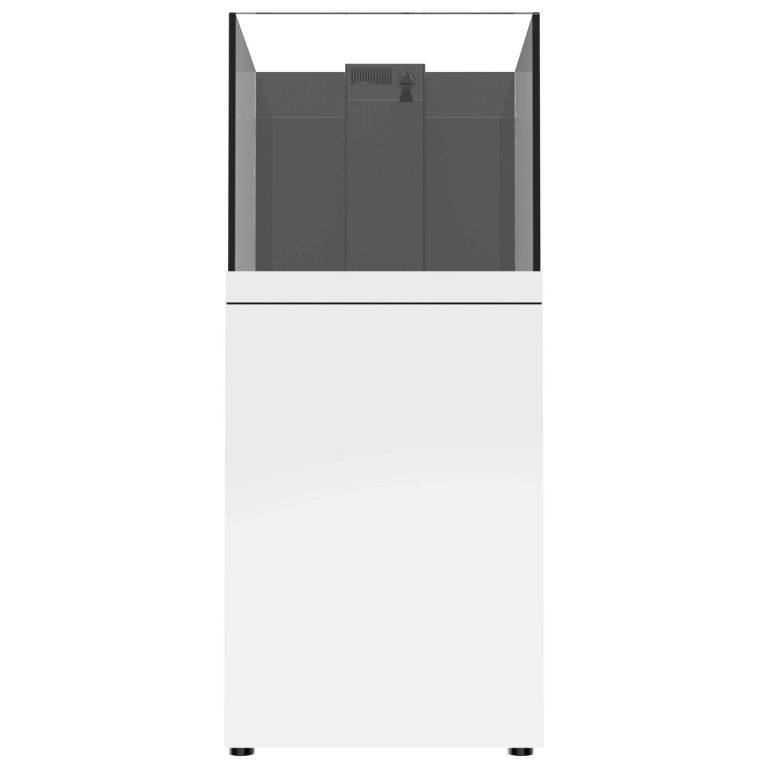 ProStar Rimless V2 60 gallon regular aquarium with white stand by Pro Clear Aquatic Systems